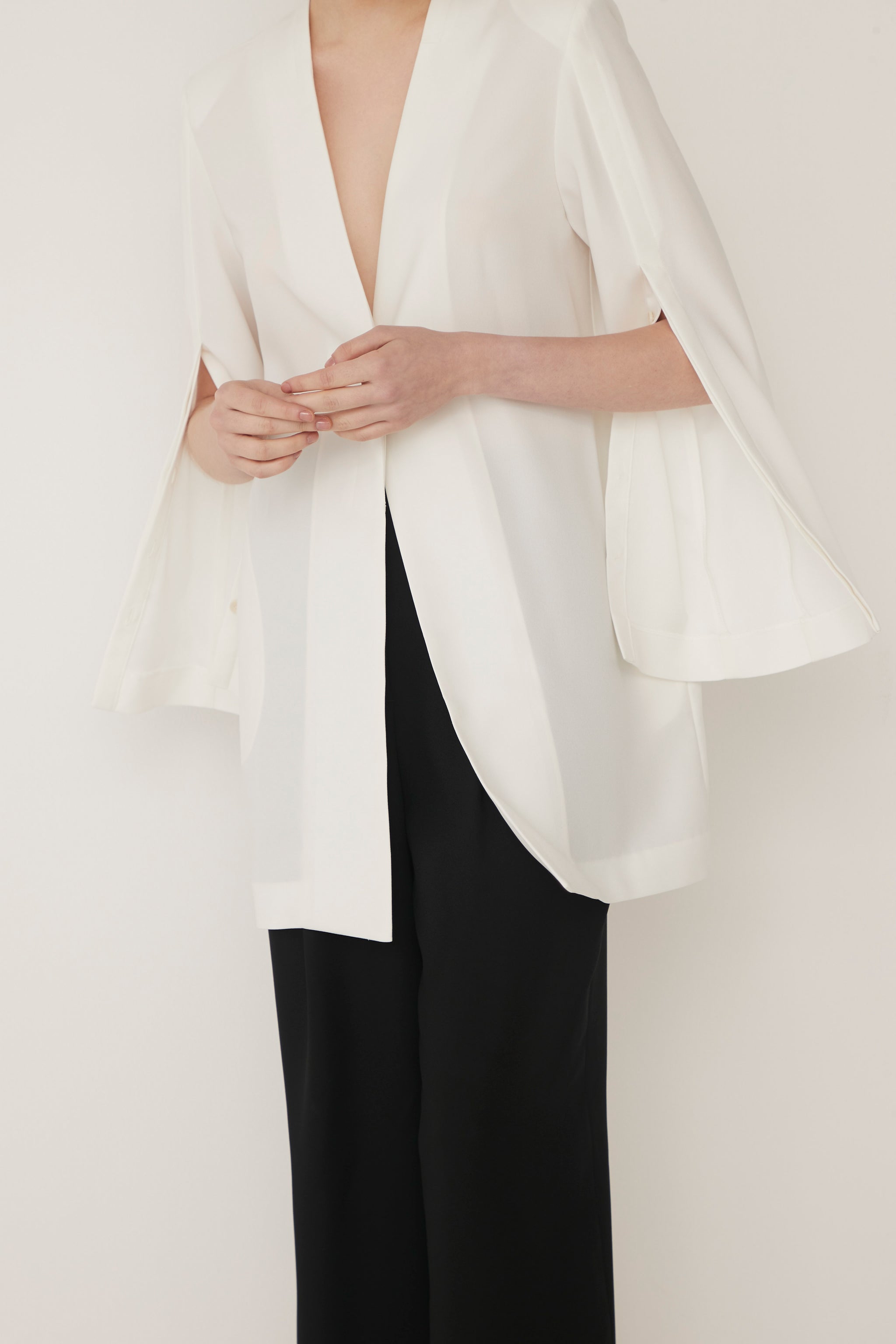 SETENS セテンス Slit Sleeves Vneck Jacket 1 | www.jarussi.com.br