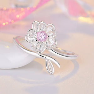 925 Sterling SilverOpen Flowers  Ring - TajExpress