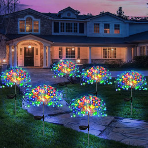 LED Solar Firework Fairy Lights Outdoor Waterproof - TajExpress