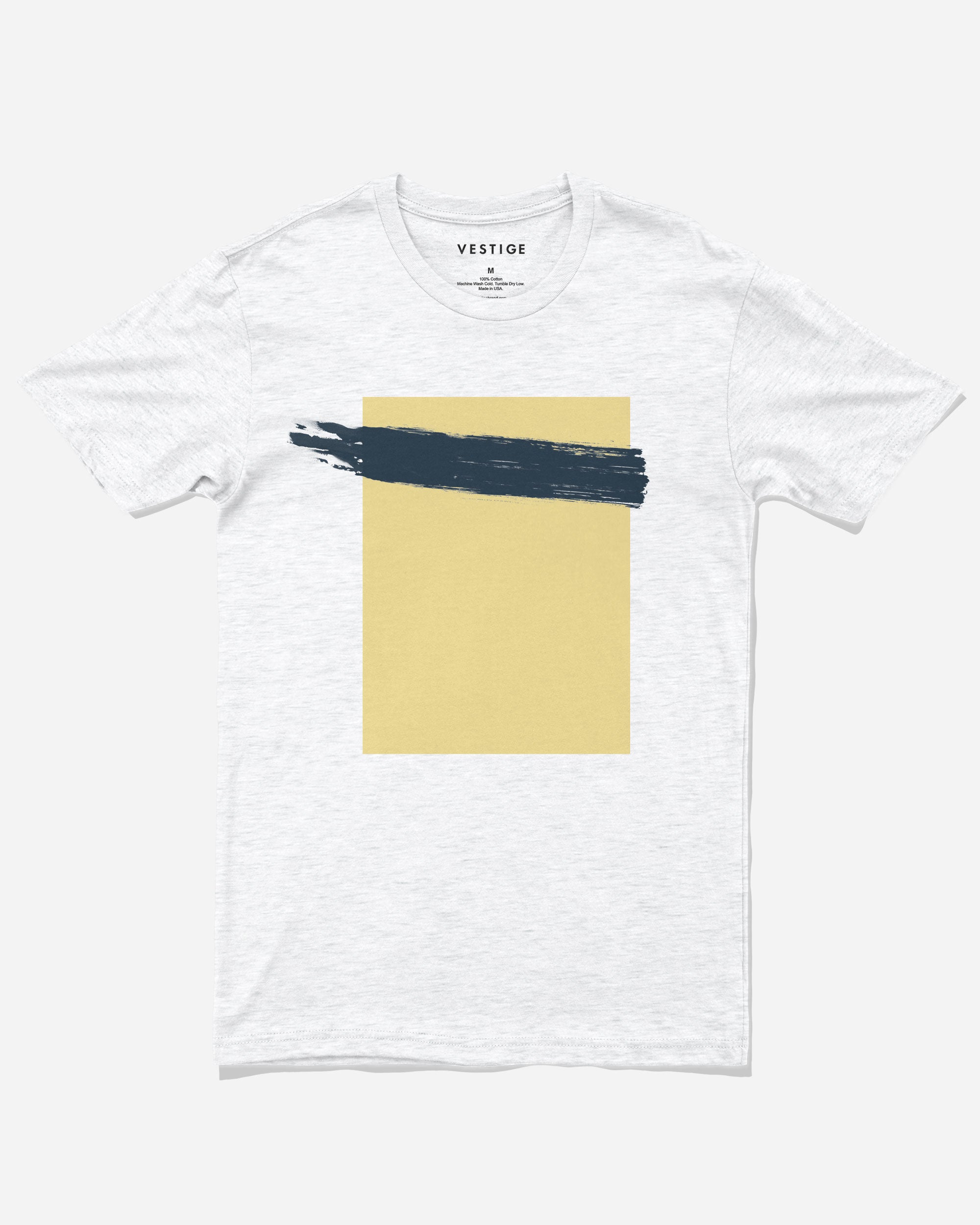 Acrylic Stripe Tee, White Tri-Blend