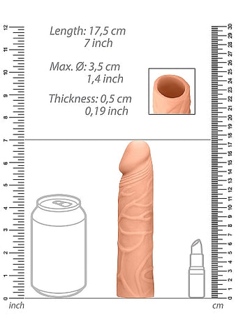 real rock realistic 7 inch penis sheath extender sleeve