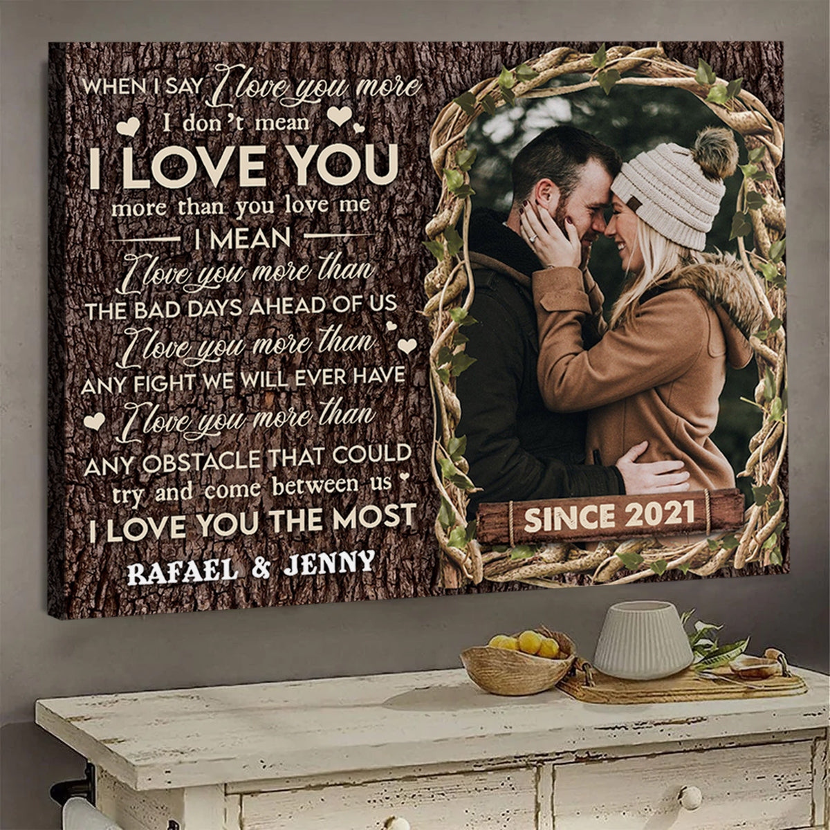When I Say I Love You More Canvas - Gift For Couple