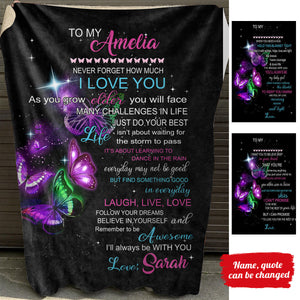 Butterfly I Love You - Personalized Blanket - Gift For Granddaughter banner1_5e76850e-302e-4fc6-a5ae-85f5c5b2d0b9.jpg?v=1644998274