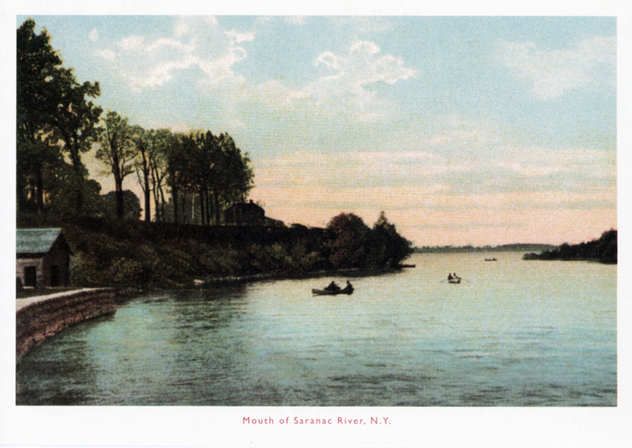 Mouth of Saranac River Postcard – MOSSBACK TRADERS USA