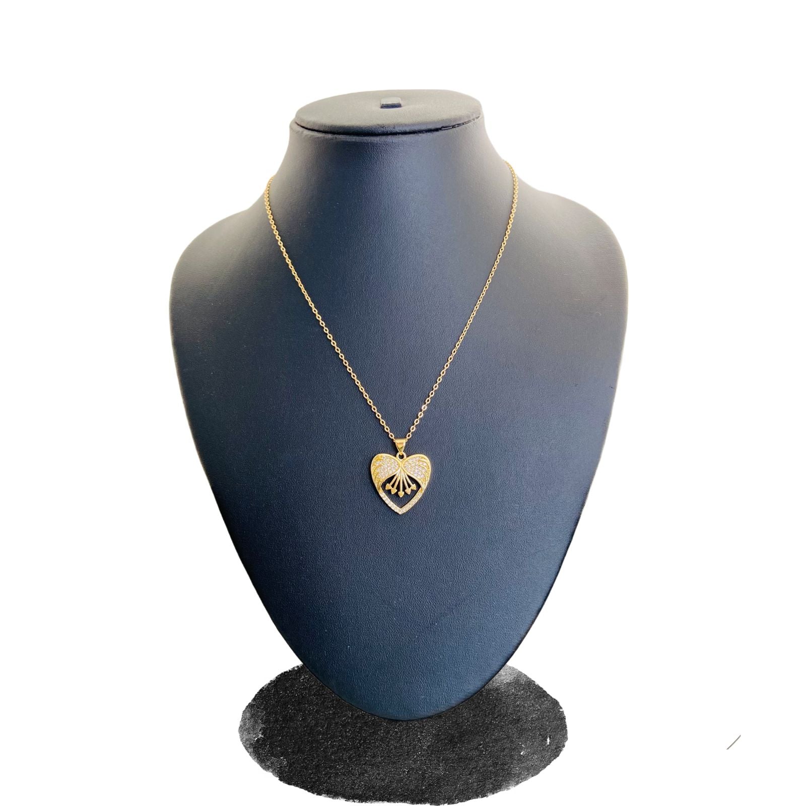 Guardian Angel Diamond Swarovski Crystal Gold-Plated Ladies Locket Pendant  Necklace: 'Guardian Angel Embrace' Diamond Locket