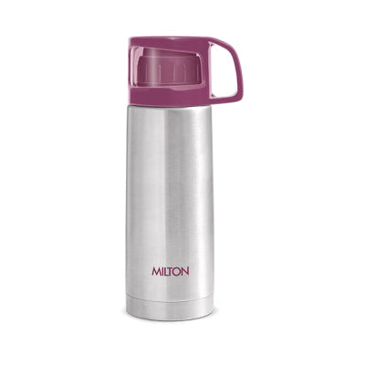 Milton Elfin 160, Double Wall Vacuum Insulated Flask, 160 ml | 5.4 oz | Hot  & Cold Water Bottle, 18/8 Stainless Steel, Compact Flask, Durable Body