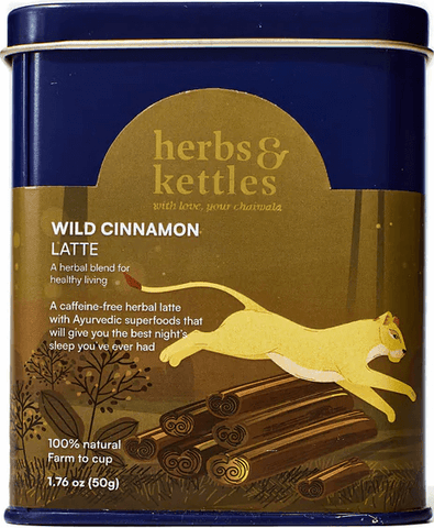 Herbs & Kettles Wild Cinnamon Latte in a Tin Box