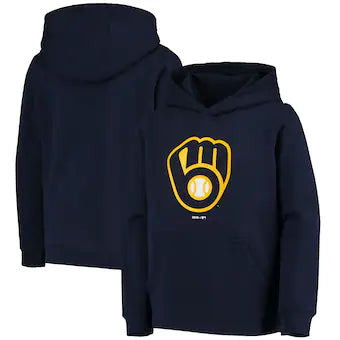 Outerstuff Youth Navy Houston Astros Cooperstown Collection Retro Logo Pullover Hoodie