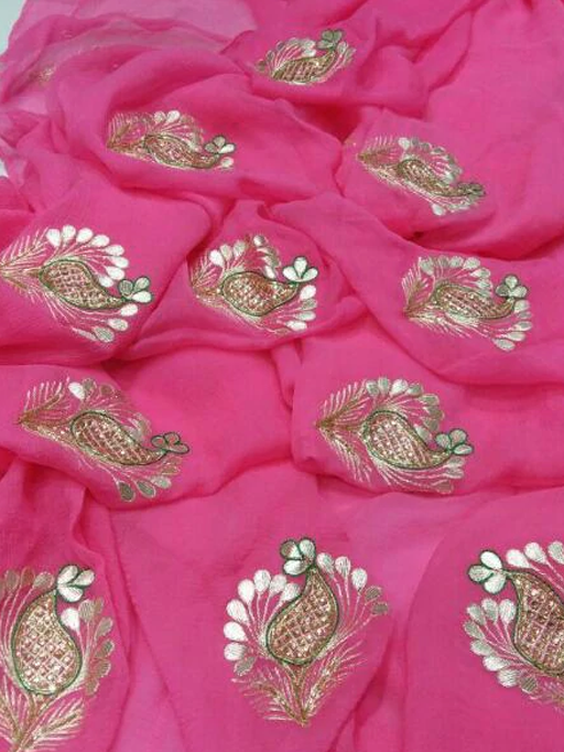 Baby Pink Chiffon saree – Rajput Dress