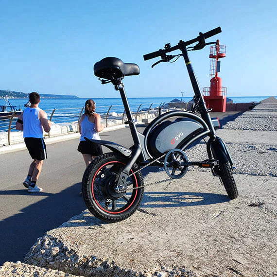 Cycling by the sea