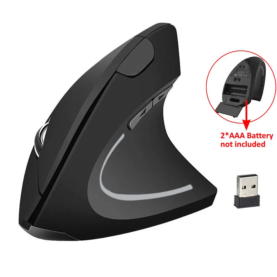 HKZA Wireless Mouse Vertical Gaming Mouse