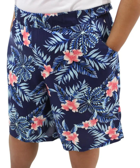 Ladies Printed Rayon Shorts