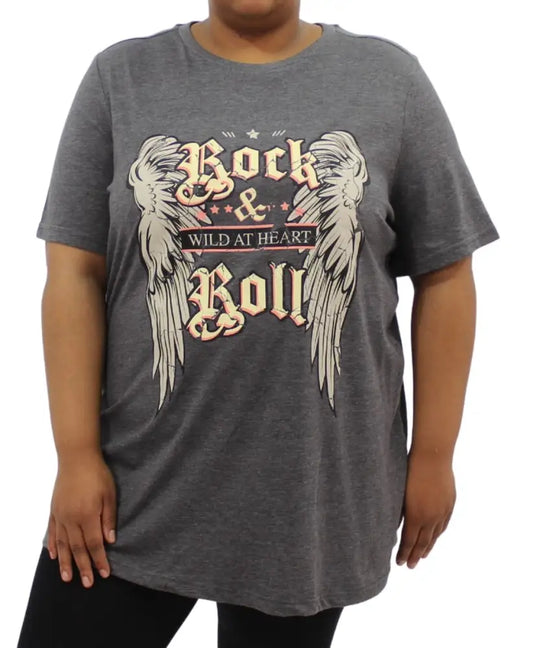 Ladies Printed Rock n Roll Tee
