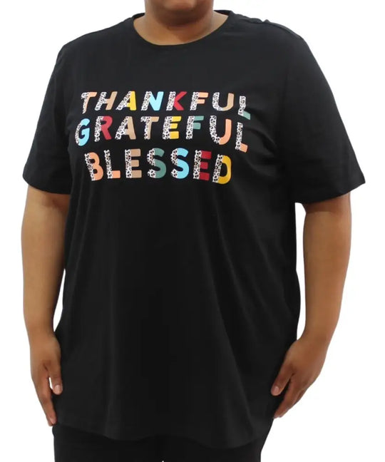 Ladies Printed Thankful Tee