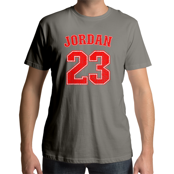 guerra Hacer un muñeco de nieve atributo Camiseta Hombre - Jordan 23 Letras Rojas. — KUSTOMIK