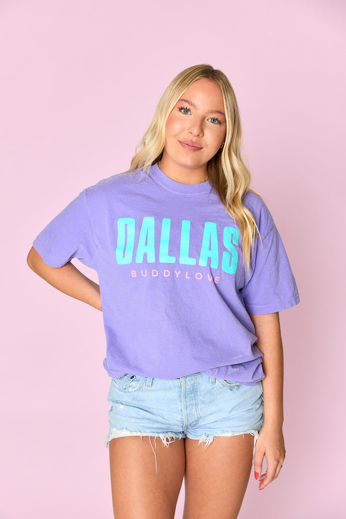 Select Sustainable Wearable Women's Apparel,Women, T-Shirts & Tops, Tank Tops - Clothing Shop OnlineDallas Graphic Tee - Violet