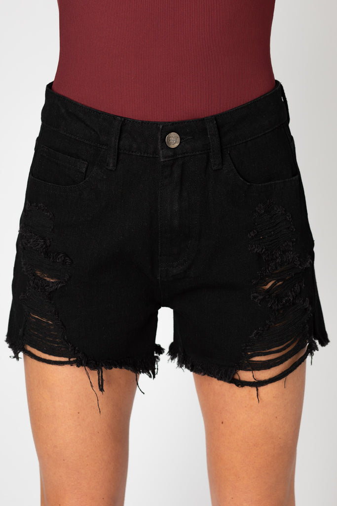 Select Sustainable Wearable Women's Apparel,Women, T-Shirts & Tops, Tank Tops - Clothing Shop OnlineSheriff Distressed High-Waisted Denim Shorts - Black