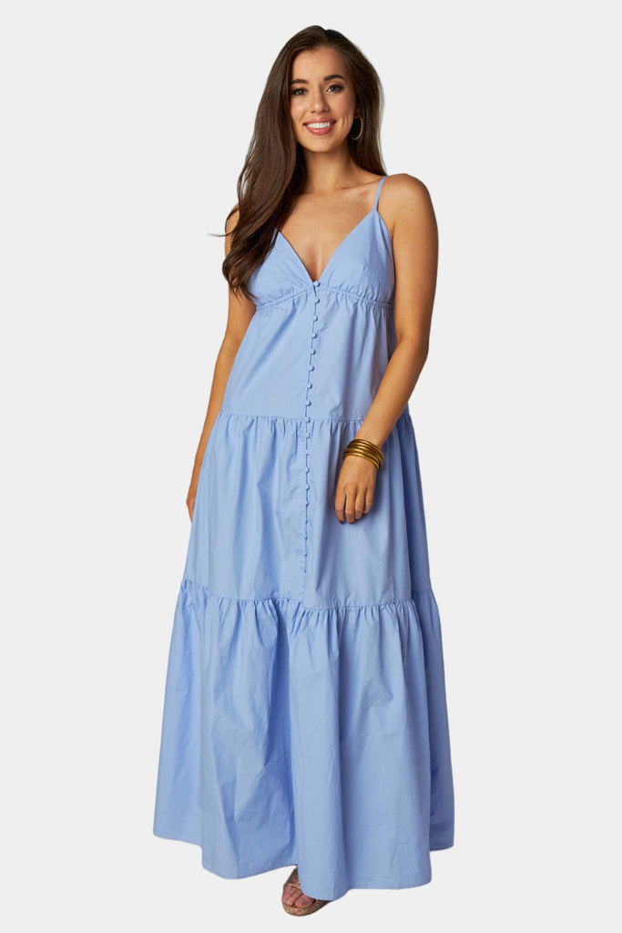 BuddyLove | Kenna Tiered Maxi Dress | Blue – BuddyLove Clothing Label