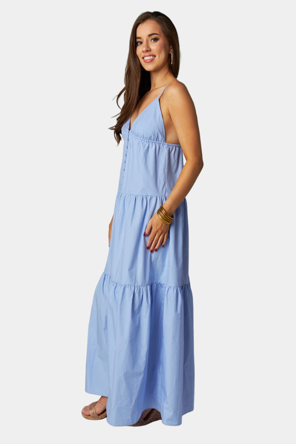 BuddyLove | Kenna Tiered Maxi Dress | Blue – BuddyLove Clothing Label