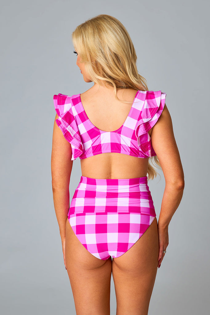 Select Sustainable Wearable Women's Apparel,Women, T-Shirts & Tops, Tank Tops - Clothing Shop OnlineMarlow V-Wire Neckline Bikini - Checkerboard