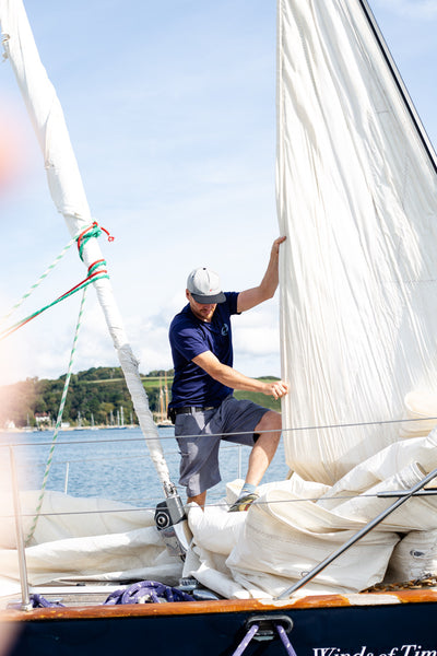 Waterhaul using old sails for clean-up bags