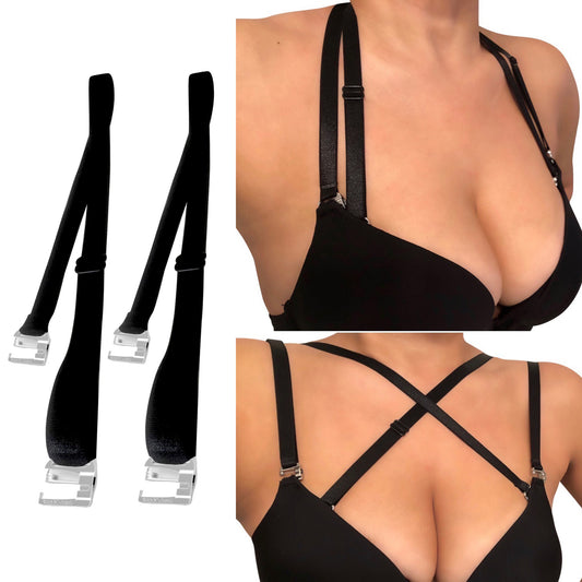 STRAP N' GUARD NON-SLIP Bra Clips, RacerBack Conceal Bra Straps Holder  Cleavage Control by Pin Straps