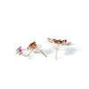 NEW RICH Fairy Earrings Collection Pierce < Pink Tourmaline / Ruby / Emerald / White Sapphire >