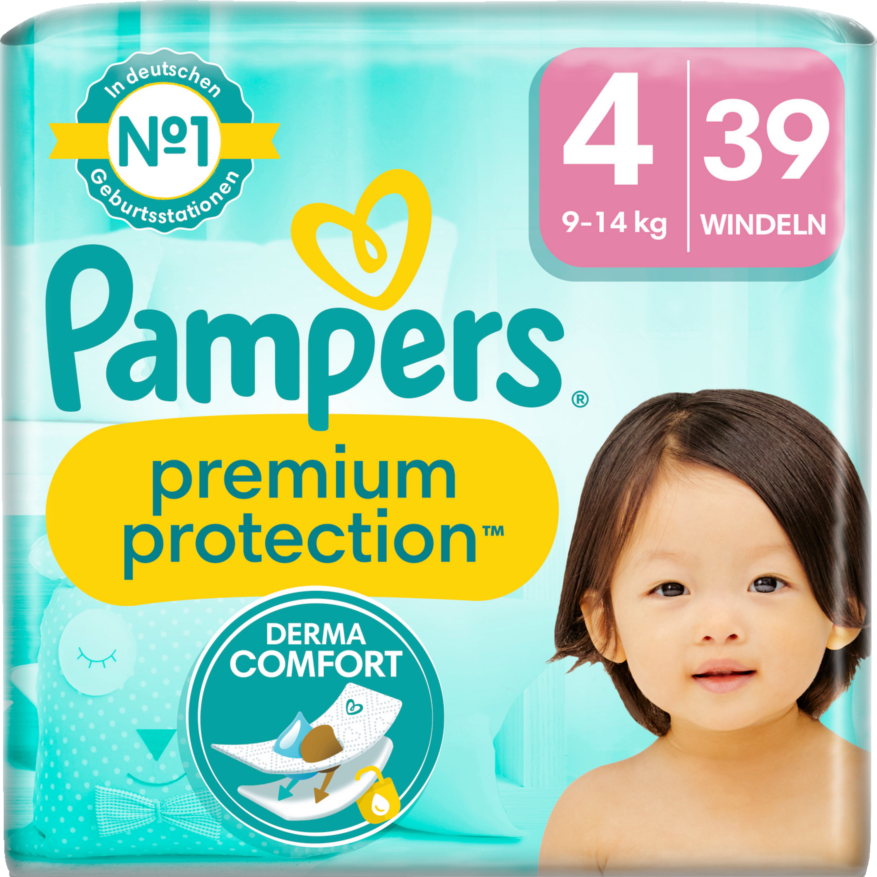 Pampers Couches bébé Taille 1 (2-5Kg) premium protection x42 