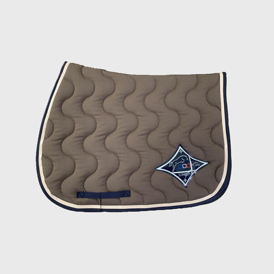 Jump'in - Tapis de Selle Taupe - Champagne - Marine