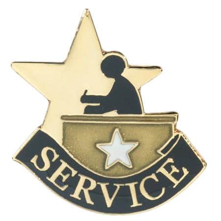 Star Service Themed Pin - AndersonTrophy.com
