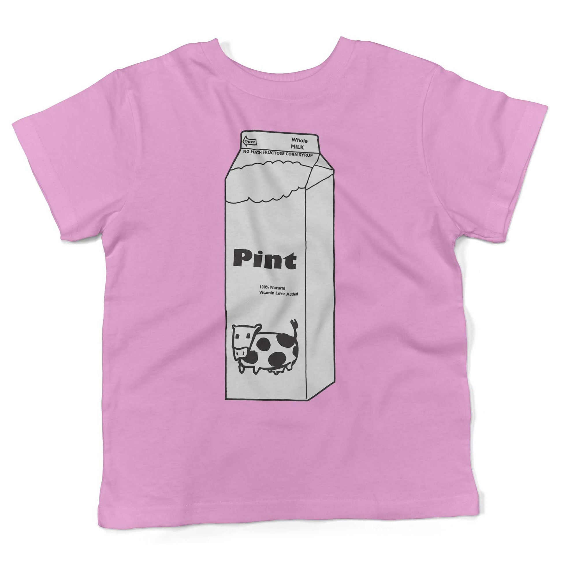 Pint Of Milk Toddler Shirt-Organic Pink-2T