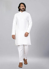 white kurta pyjama