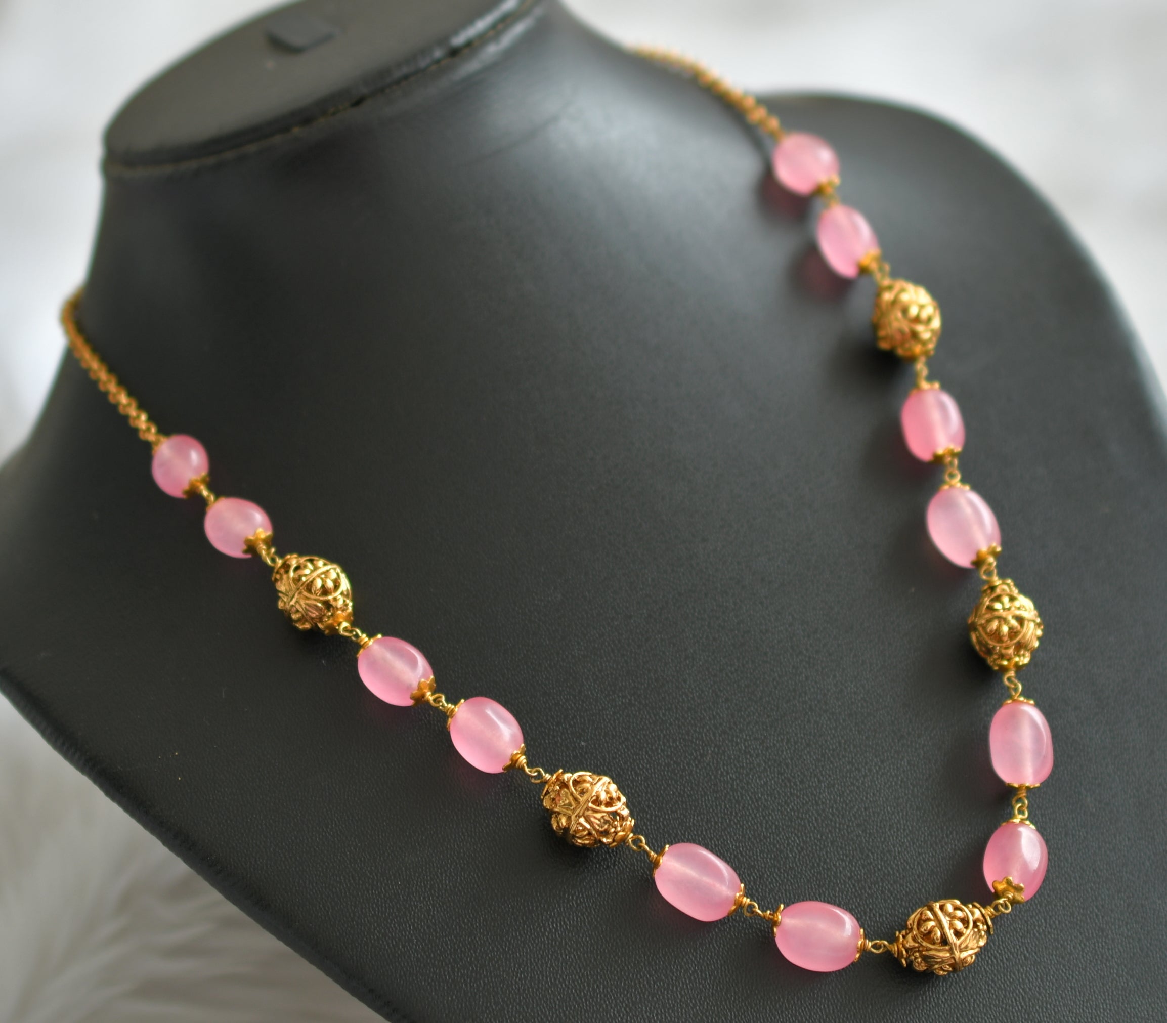 Multi Color Pastel Pink Seed Bead Necklace, Thin 1.5mm Single Strand B –  Kathy Bankston