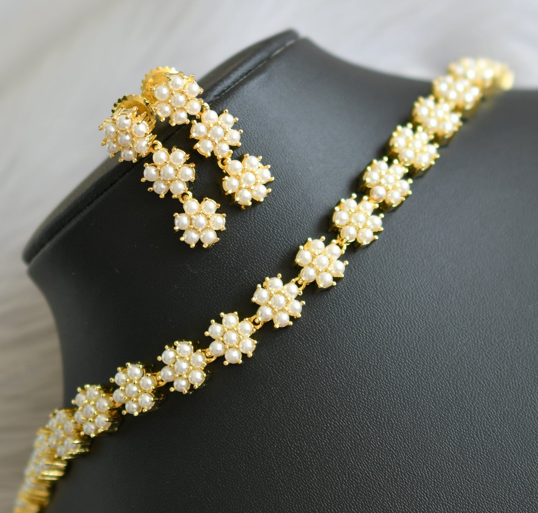 Beaded Baroque Pearl Flowers Necklace – Angel Barocco