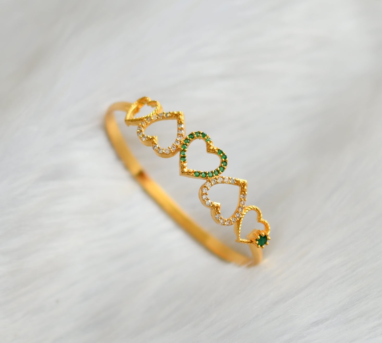 Large Colored Stone Heart Bracelet – Velvet Box Jewels