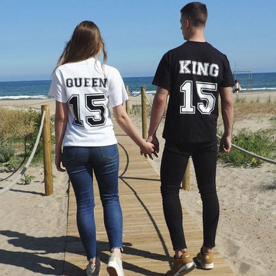 Propuesta Mujer Ritual Camisetas para parejas Queen & King – zonashirt