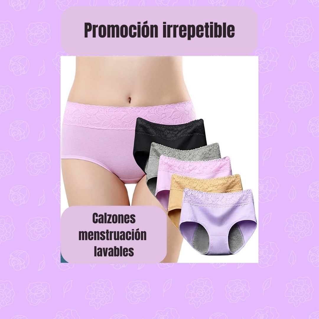 ✓Calzones menstruales (TRI-PACK) de algodón para mujer, ropa interior –  TUTIENDAFAMILIARCHILE