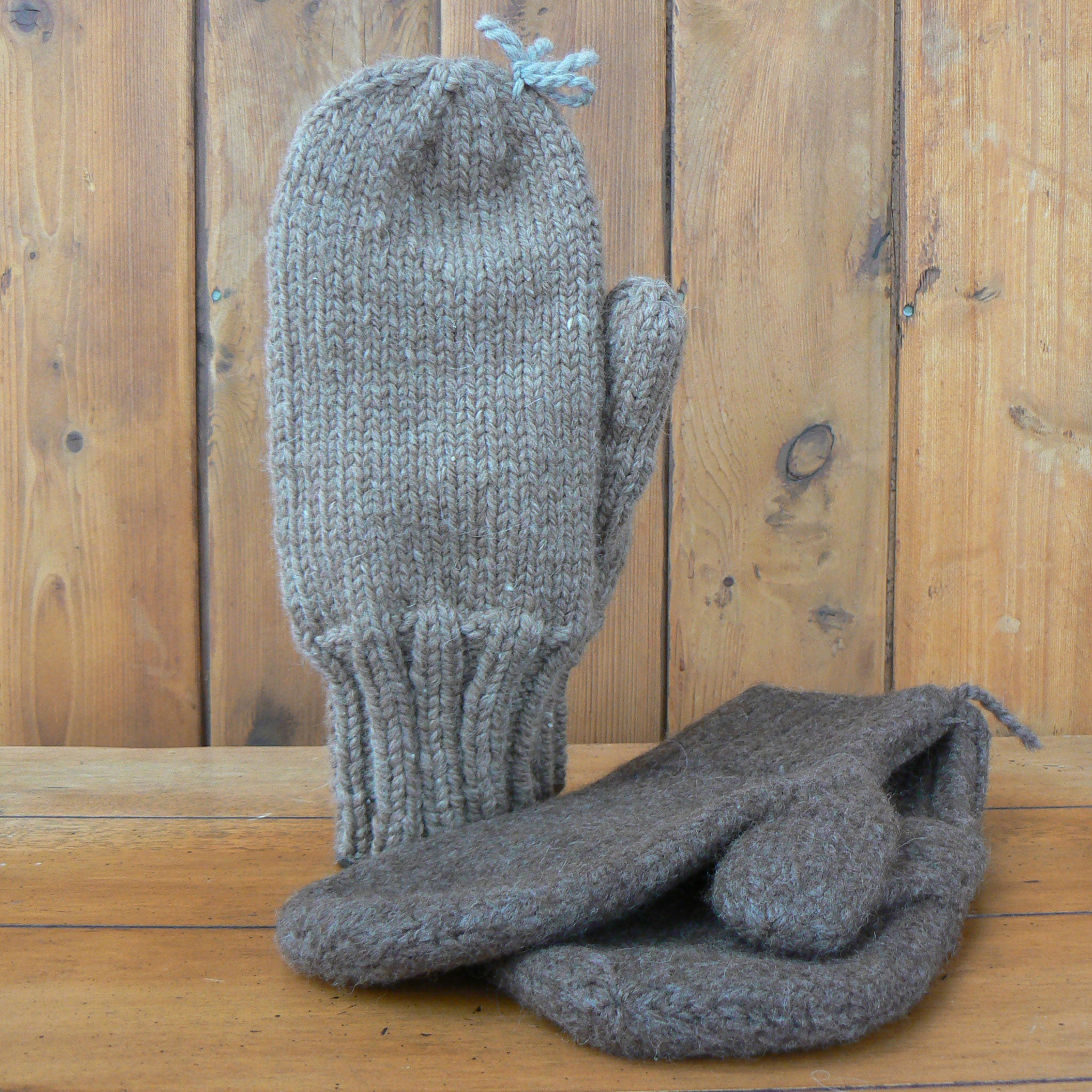 Bulky Hand-knit Mittens | Ballintotas Alpacas