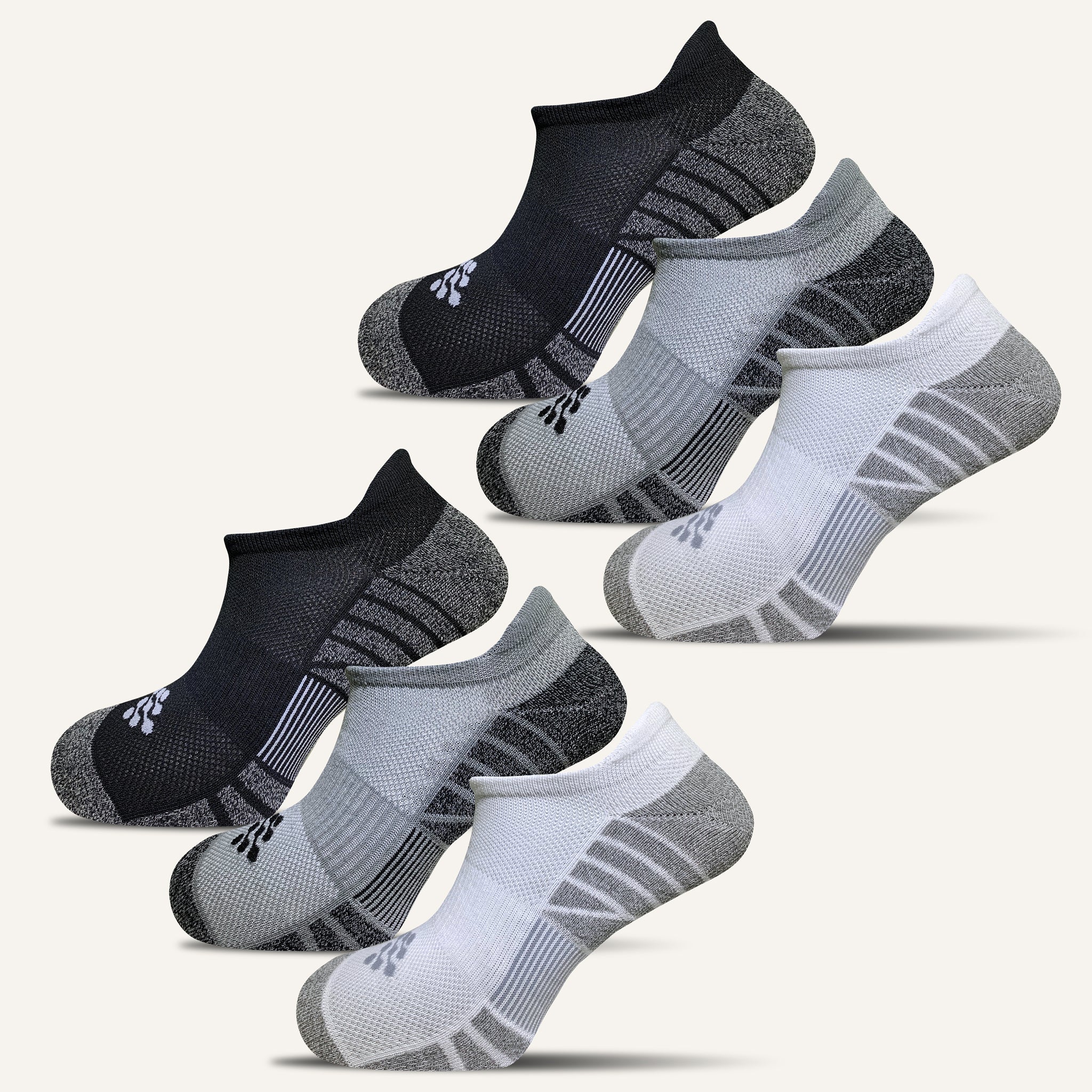 Men's Performance No Show Socks with Tab- 6 Pair – True Energy Socks
