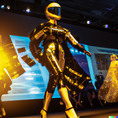 TGC Gold futuristic augmented reality fashion show