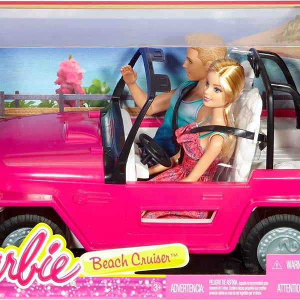 Omzet caravan Postbode Barbie Beach Cruiser Auto met Ken & Barbie