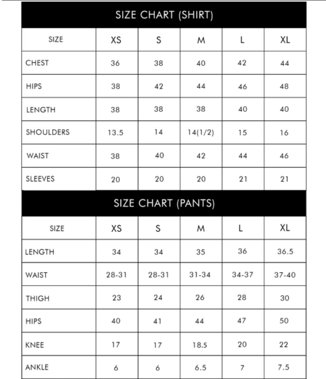 Size Chart – Anniez Couture