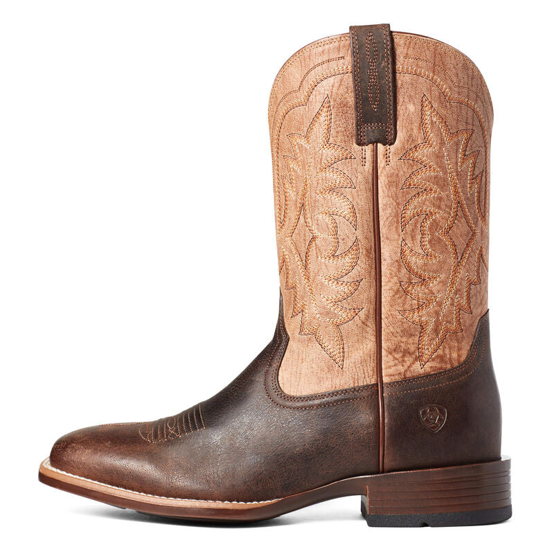 Men's Point Ryder Western Boots in Dry Creek Tan Leather, Size: 7.5 D /  Medium by Ariat