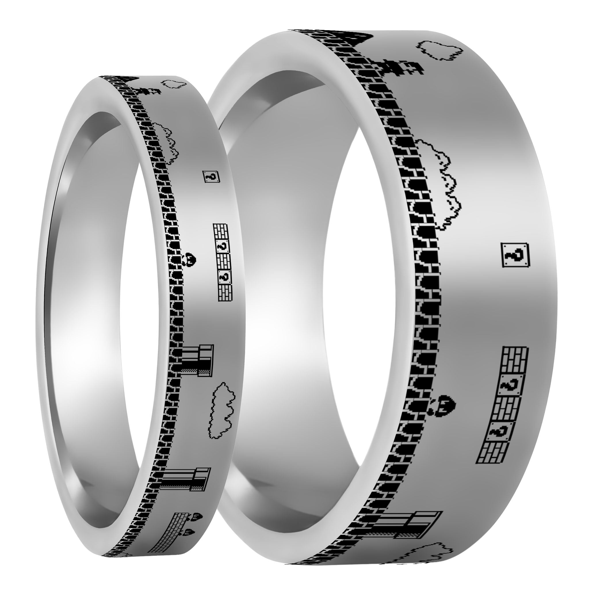 Tungsten Matching Couple's Wedding Band Sets