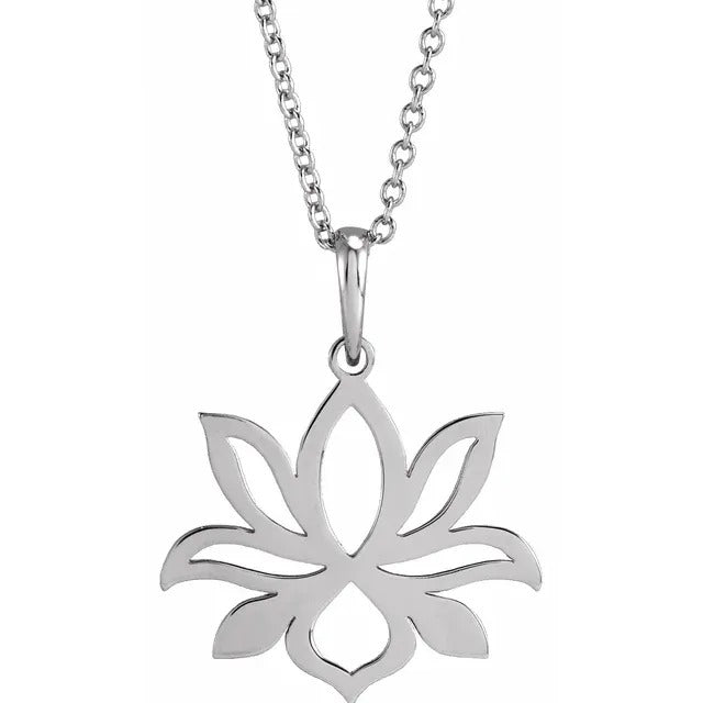 Collar flor de loto en oro 14k | Joyeros Vansweden