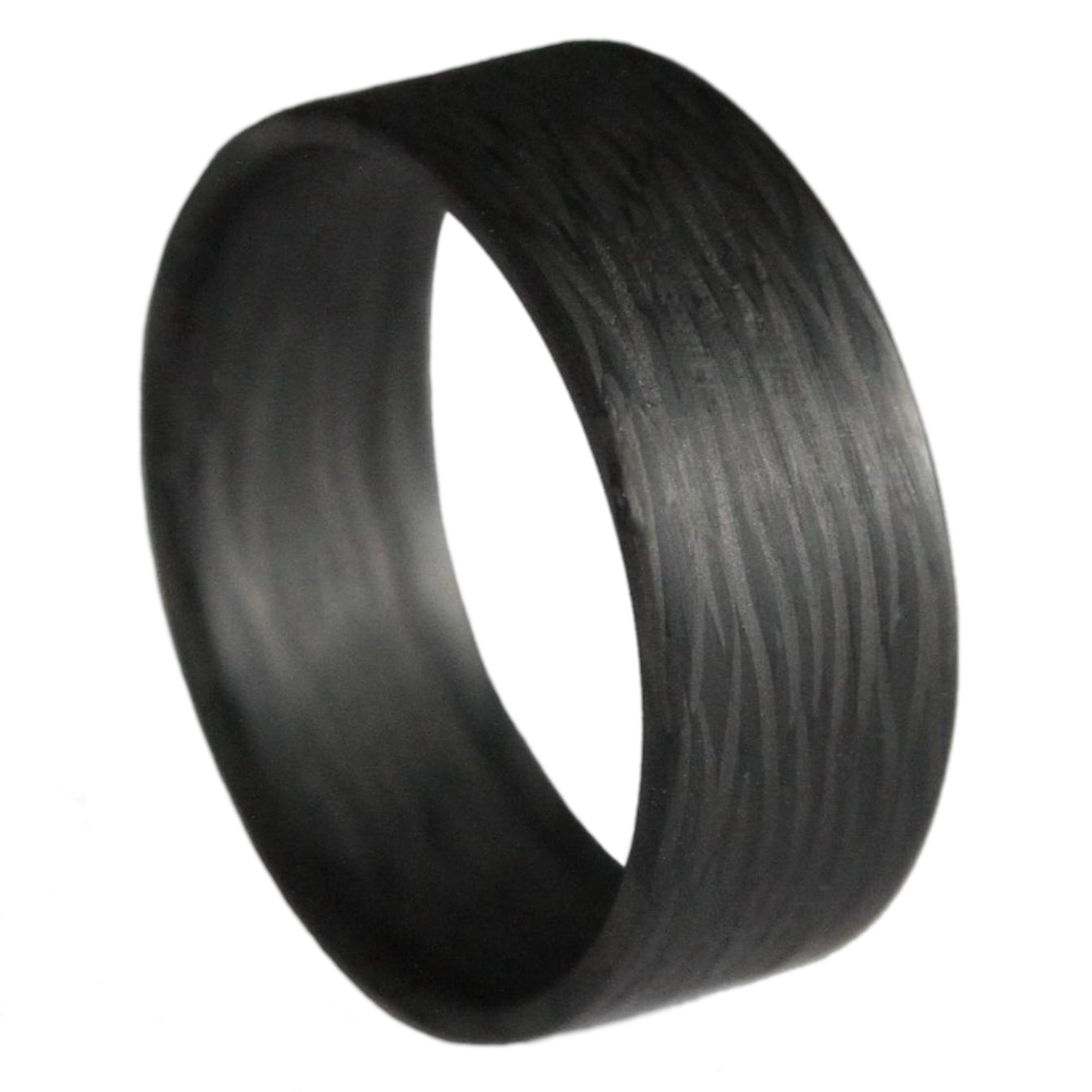 NFC Smart Ring Rounded Carbon Fiber. Black Matte Wedding Band. Engagement  Ring for Him. 04906_8N 