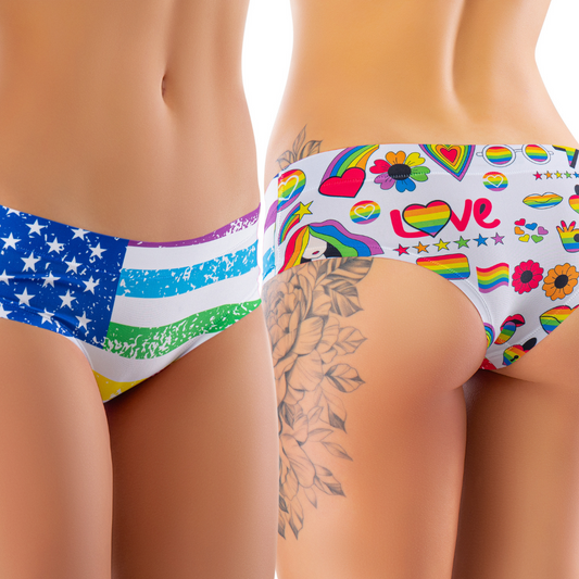 memème DENIM BOOTY - Jeans American Flag - PANTY for Women