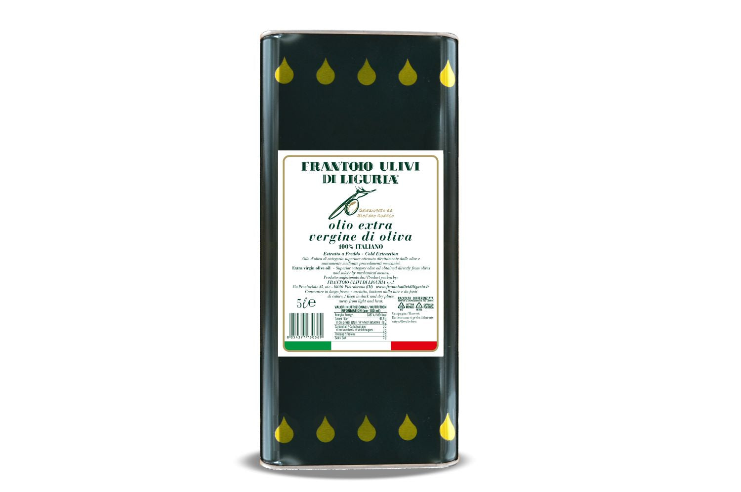 Olio Extravergine d'Oliva 100% italiano in latta 5 L