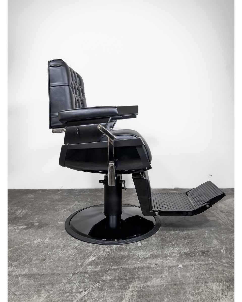 Custom Lincoln Barber Chair - Black on Black
