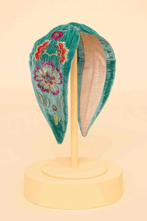 Floral Embroidered Headband - The Rollin' J